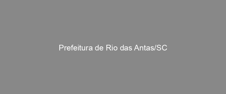 Provas Anteriores Prefeitura de Rio das Antas/SC